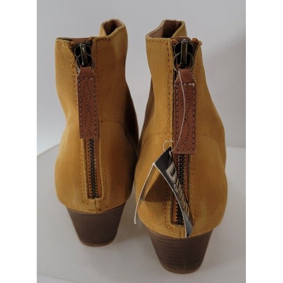 Dingo Womens Klanton Mustard Suede Ankle Boots - Picture 4 of 9